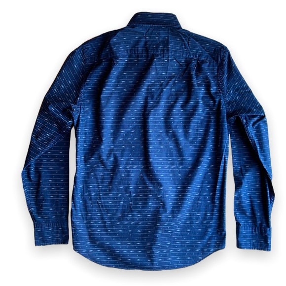 Tailored by J.Crew, navy shirt with print, size S - Picture 2 of 6